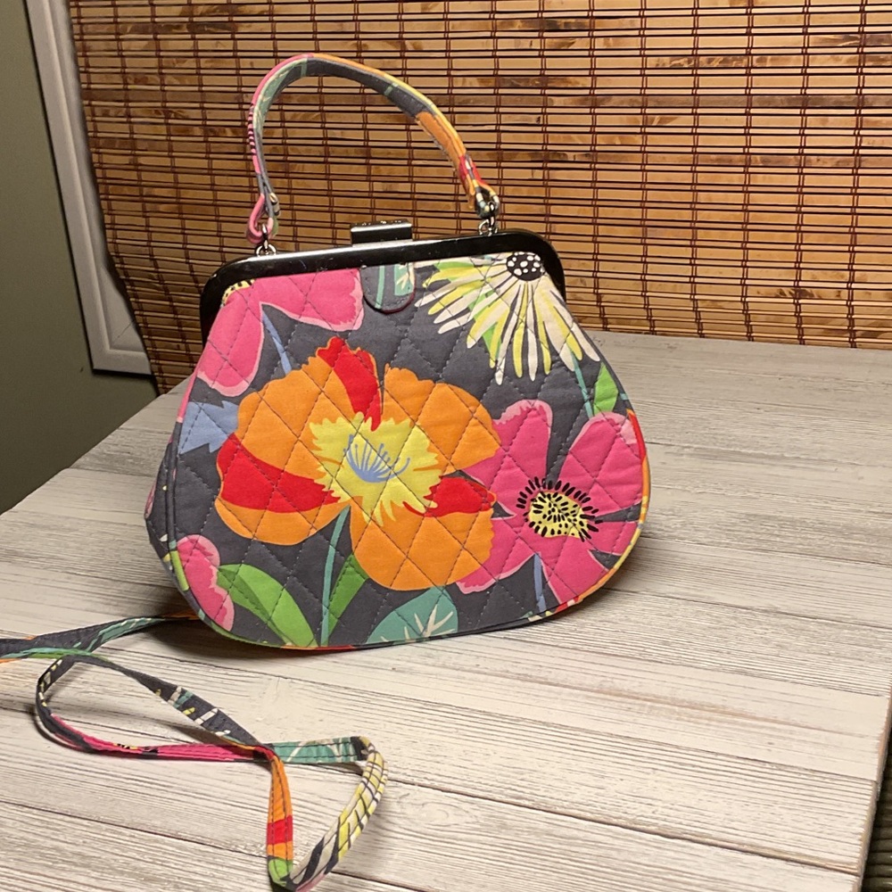 VERA BRADLEY Mini Frame Crossbody Bag Retired 2013 Jazzy Blooms 13038-138
